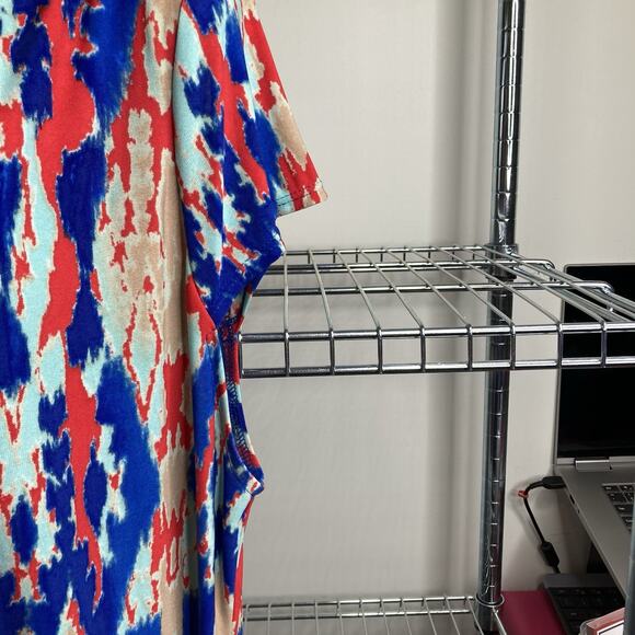 Jones New York Women's Coral Sea Side Ruched Dress Size 2X Draped Beachy Party - Picture 8 of 10